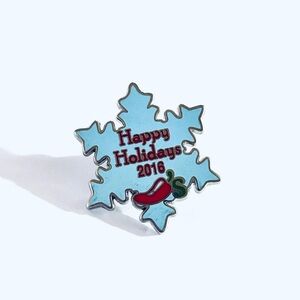 Chili’s Happy Holidays 2016 Blue Snowflake Pin
